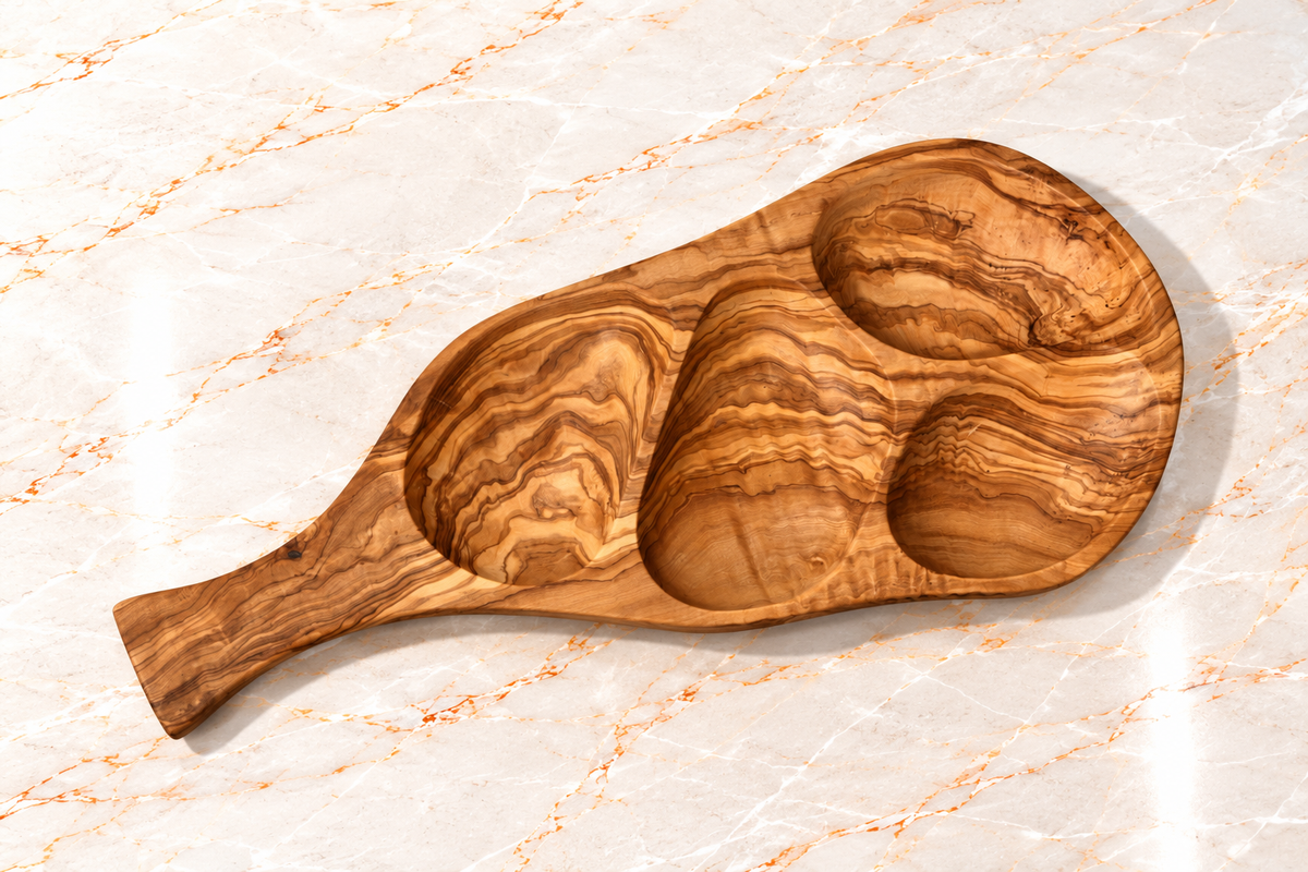 Snack and antipasti bowl with handle