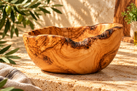 Rustic olive wood bowls - individually and in a set of 2