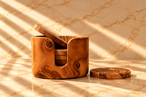 Glasuntersetzer im 6er-Set mit Halter